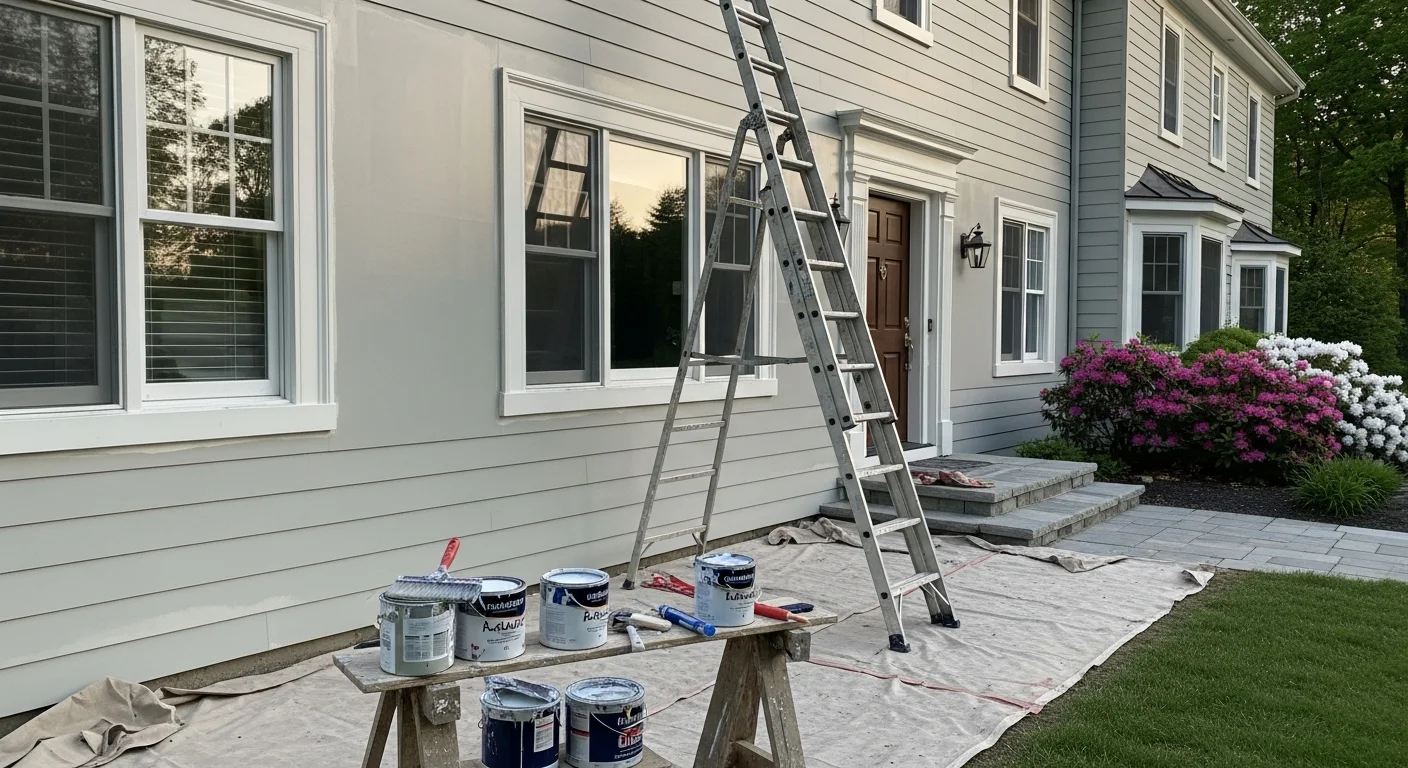 Professional painter applying interior paint to home walls